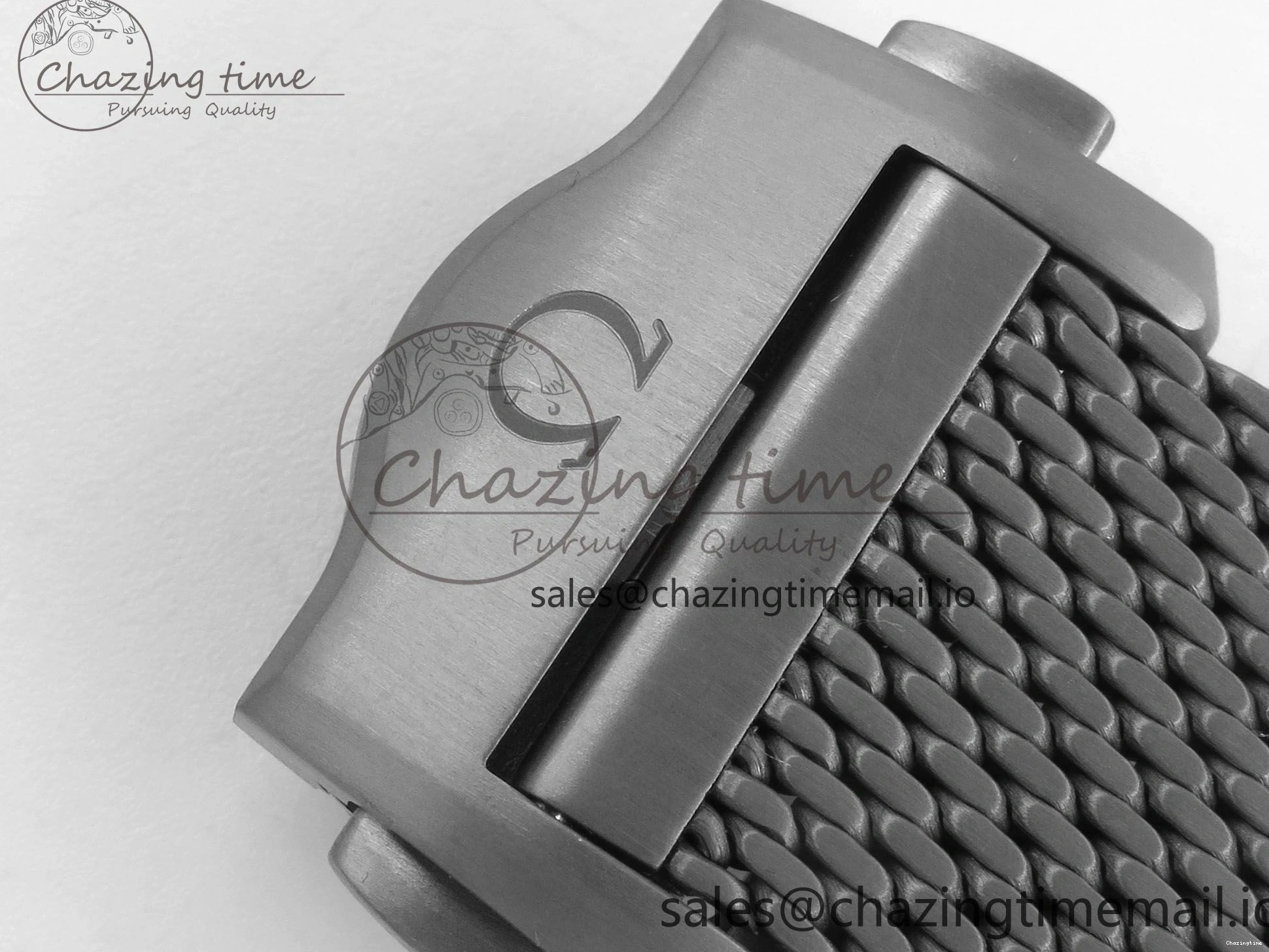 0329 OdorResistant Seamaster 300M Diver Titanium Bronze Gold VSF 1:1 Best Edition Green Dial on Titanium Mesh Bracelet A 7660